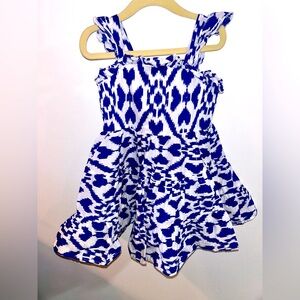 Janie and Jack Ikat Ruffle Trim Sundress size 3